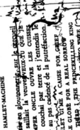image : texte Hamlet-Machine